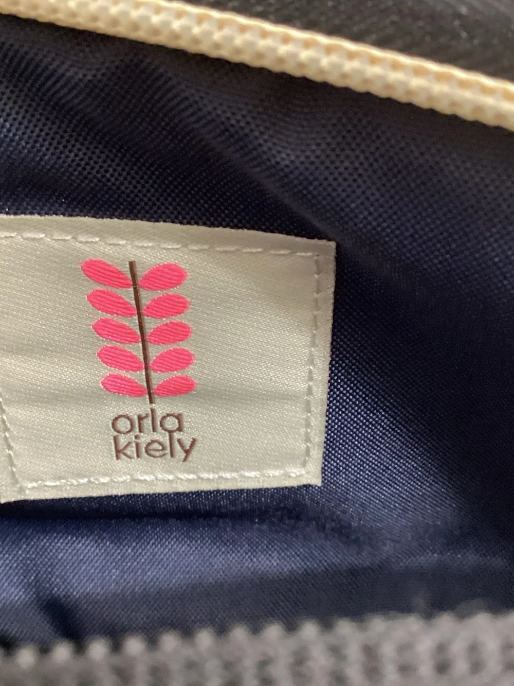 Orla Kiely Pink and Brown Retro Flower Crossbody Pouch